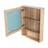 Expert Homewares Crovyn 600mm Mirrored Shaving Cabinet with Open Shelf