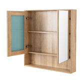 Expert Homewares Crovyn 900mm Mirrored Shaving Cabinet with Open Shelf