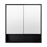 Expert Homewares Crovyn 900mm Mirrored Shaving Cabinet with Open Shelf