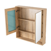 Expert Homewares Crovyn 900mm Mirrored Shaving Cabinet with Open Shelf