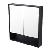 Expert Homewares Crovyn 750mm Mirrored Shaving Cabinet with Open Shelf