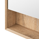 Expert Homewares Crovyn 900mm Mirrored Shaving Cabinet with Open Shelf