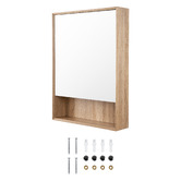 Expert Homewares Crovyn 600mm Mirrored Shaving Cabinet with Open Shelf