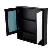 Expert Homewares Crovyn 900mm Mirrored Shaving Cabinet with Open Shelf