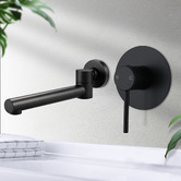 Expert Homewares Euro 245mm Wall Swivel Bath Spout &amp; Mixer Tap Set