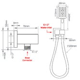 Expert Homewares Nero Hand-held Shower