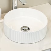 Expert Homewares Zoya 280mm Gloss White Round Ceramic Basin with Pop-Up Waste