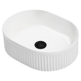 Expert Homewares Zoya 400mm Gloss White Pill Ceramic Basin with Pop-Up Waste