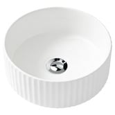 Expert Homewares Zoya 280mm Gloss White Round Ceramic Basin with Pop-Up Waste