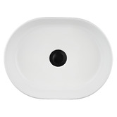 Expert Homewares Zoya 400mm Gloss White Pill Ceramic Basin with Pop-Up Waste