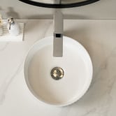 Expert Homewares Zoya 280mm Gloss White Round Ceramic Basin with Pop-Up Waste