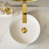 Expert Homewares Zoya 280mm Gloss White Round Ceramic Basin with Pop-Up Waste