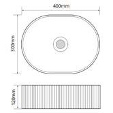 Expert Homewares Zoya 400mm Gloss White Pill Ceramic Basin