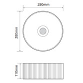 Expert Homewares Zoya 280mm Gloss White Round Ceramic Basin