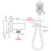 Expert Homewares Ludmila 3 Function Hand-held Shower