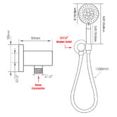 Expert Homewares Polina 5 Function Hand-held Shower