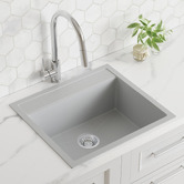 Expert Homewares 560mm Single White Granite Composite Kitchen Sink