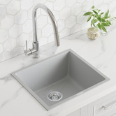 Expert Homewares 450mm Single White Granite Composite Kitchen Sink