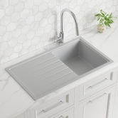 Expert Homewares 860mm Single Granite Composite Kitchen Sink with Drainer