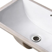 Expert Homewares Cambridge Curved White Ceramic Undermount Basin