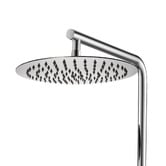 Expert Homewares Euro Round Chrome Twin Shower With Top Water Inlet