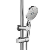 Expert Homewares Euro Round Chrome Twin Shower With Top Water Inlet