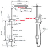 Expert Homewares Andon Black Twin Shower With Slim Handpiece