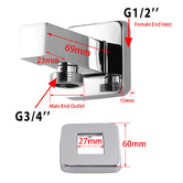 Expert Homewares Ottimo Square Wall Mounted Washing Machine Taps