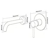 Expert Homewares Euro 195mm Wall Mounted Bath Spout &amp; Mixer Set