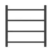 Expert Homewares Solander 500 x 520mm Matte Black 4 Bar Heated Towel Rail