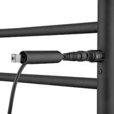 Expert Homewares Solander 500 x 520mm Matte Black 4 Bar Heated Towel Rail