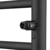 Expert Homewares Solander 500 x 520mm Matte Black 4 Bar Heated Towel Rail