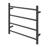 Expert Homewares Solander 500 x 520mm Matte Black 4 Bar Heated Towel Rail
