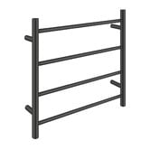 Expert Homewares Solander 500 x 520mm Matte Black 4 Bar Heated Towel Rail