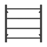 Expert Homewares Solander 500 x 520mm Matte Black 4 Bar Heated Towel Rail
