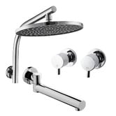 Expert Homewares Koora 255mm Swivel Shower &amp; Tapware Package