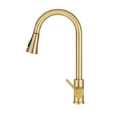 Expert Homewares Rohan Gooseneck Pull-Out Kitchen Sink Mixer