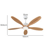 Expert Homewares Anora 132cm DC Ceiling Fan with LED Light