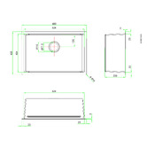 Expert Homewares Barossa 680mm Single Stainless Steel Kitchen Sink &amp; Accessories Package