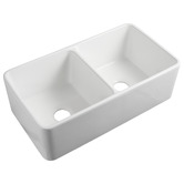 Expert Homewares Pierre 838mm Double Fireclay Farmhouse Sink