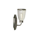 Thabisa Lighting Westbrook Shiny Nickel Glass Hurricane Wall Sconce