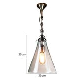 Thabisa Lighting Gadsden Small Glass Hanging Lamp