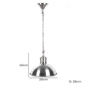 Thabisa Lighting Antique Silver Boston Pendant Light