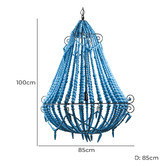 Thabisa Lighting Gola Beaded Wooden Chandelier