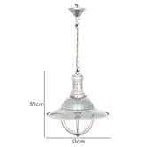 Thabisa Lighting Harrison 22cm Ceiling Lamp in Silver