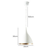 Thabisa Lighting White MacMillan Metal Pendant Light