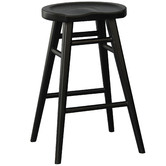 La Verde 67cm Black Braga Mahogany Barstool