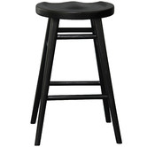 La Verde 67cm Black Braga Mahogany Barstool