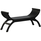 La Verde Larsson Curved Mahogany 2 Seater Dining Bench