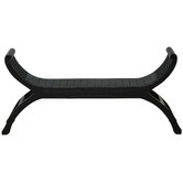 La Verde Larsson Curved Mahogany 2 Seater Dining Bench